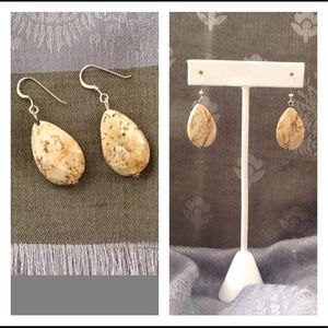 Genuine Picture Jasper Sterling Silver earrings